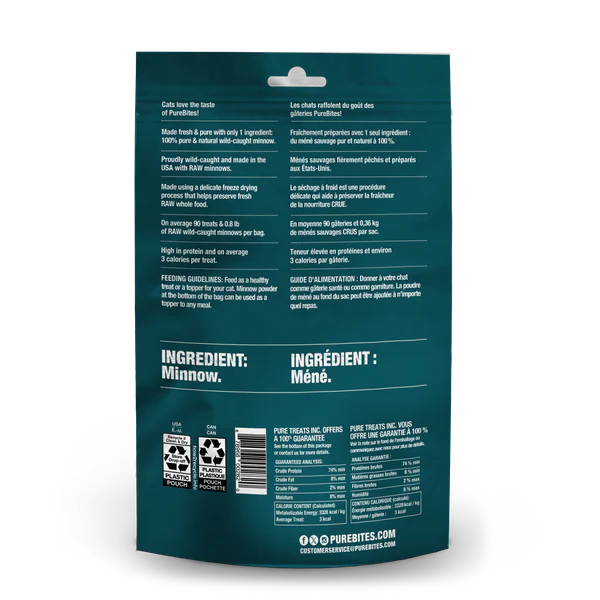 PureBites Wild-Caught Minnow Freeze Dried Cat Treats