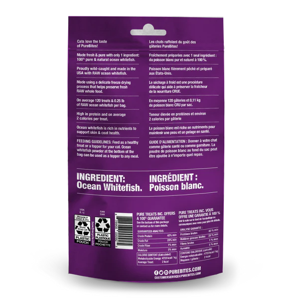 PureBites Whitefish Freeze Dried Cat Treats