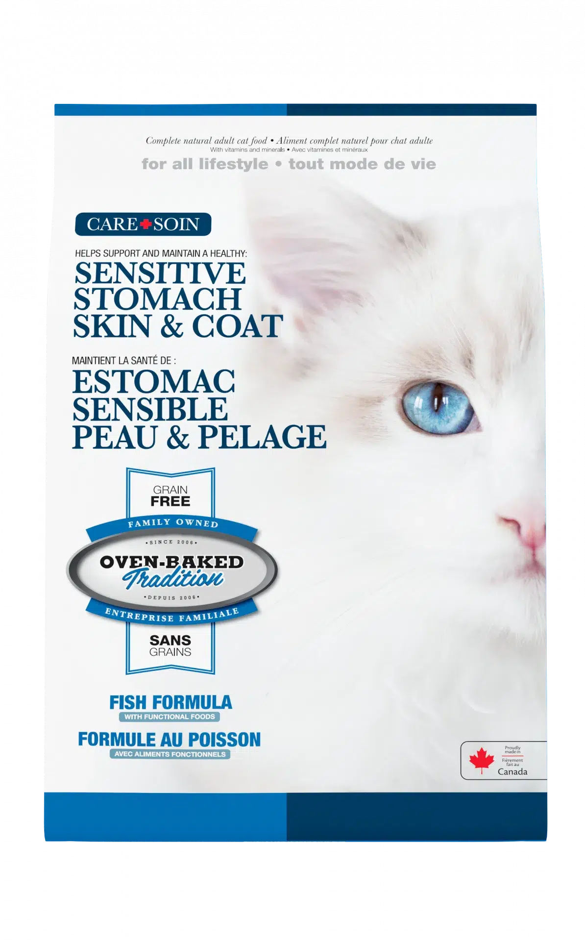 Oven-Baked Tradition Skin & Stomach All Life Style Grain Free Fish Cat Dry Food