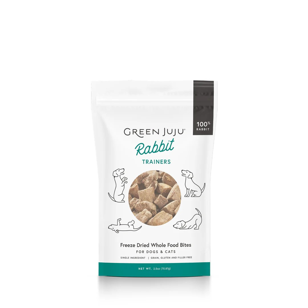 Green Juju Freeze-Dried Single-Ingredient Rabbit Trainer Treats For Dogs & Cats