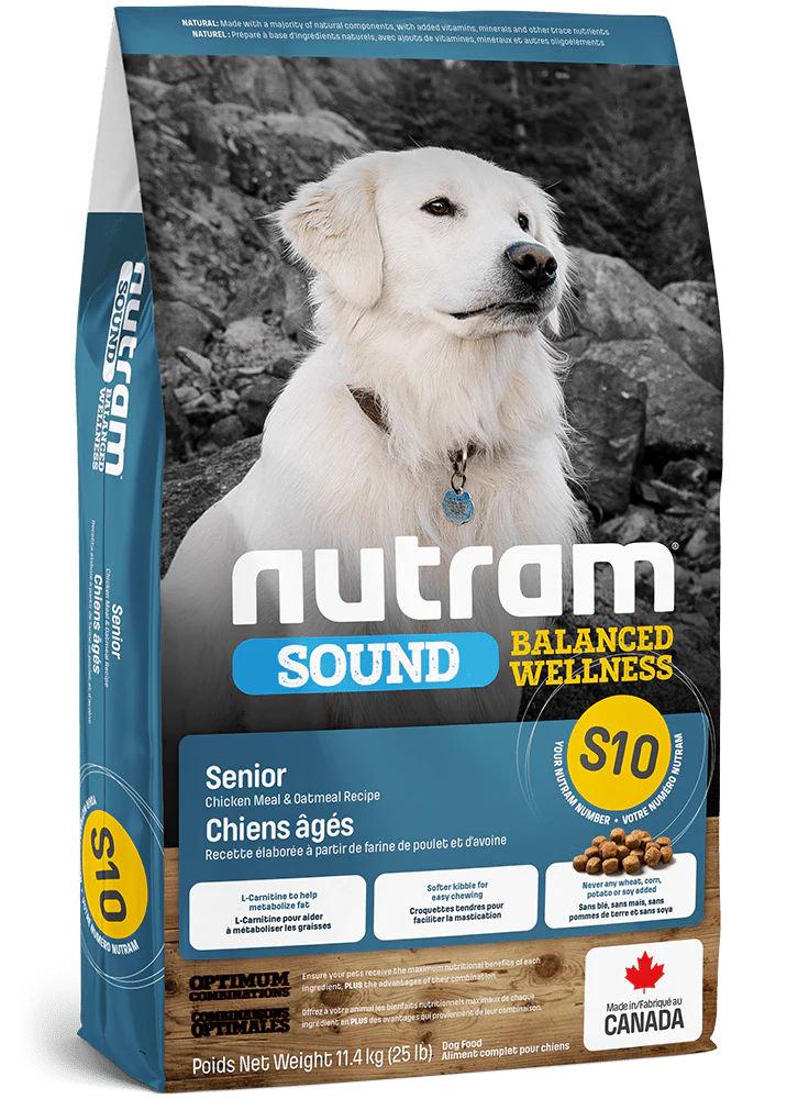 Nutram Sound S10 Chicken and Oats Senior Dry Dog Food