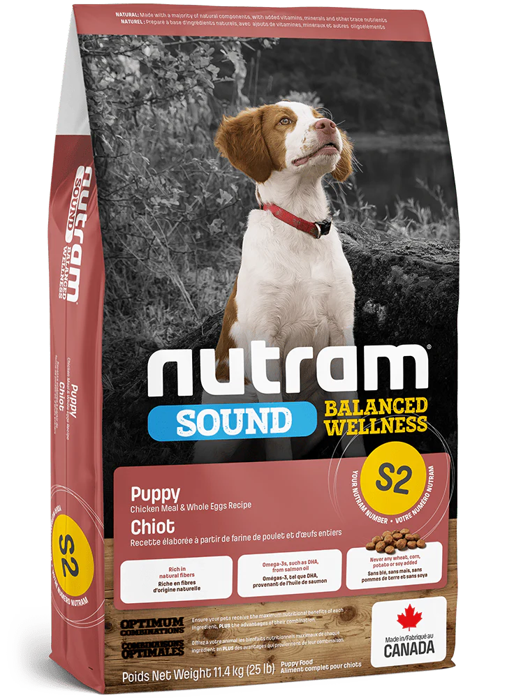 Nutram Sound S2 Chicken and Whole Eggs Puppy Dog Dry Food