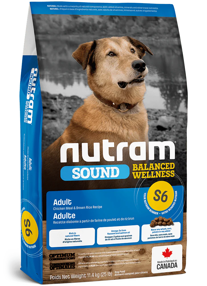 Nutram Sound S6 Chicken and Brown Rice Dry Dog Food