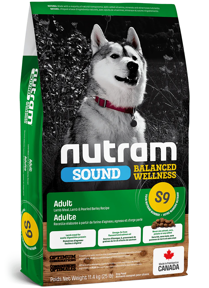 Nutram Sound S9  Lamb and Barley Adult Dry Dog Food