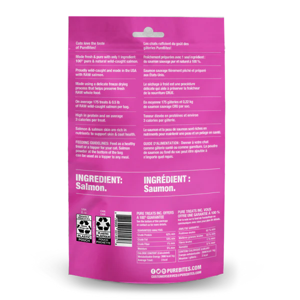 PureBites Wild-Caught Salmon Freeze Dried Cat Treats