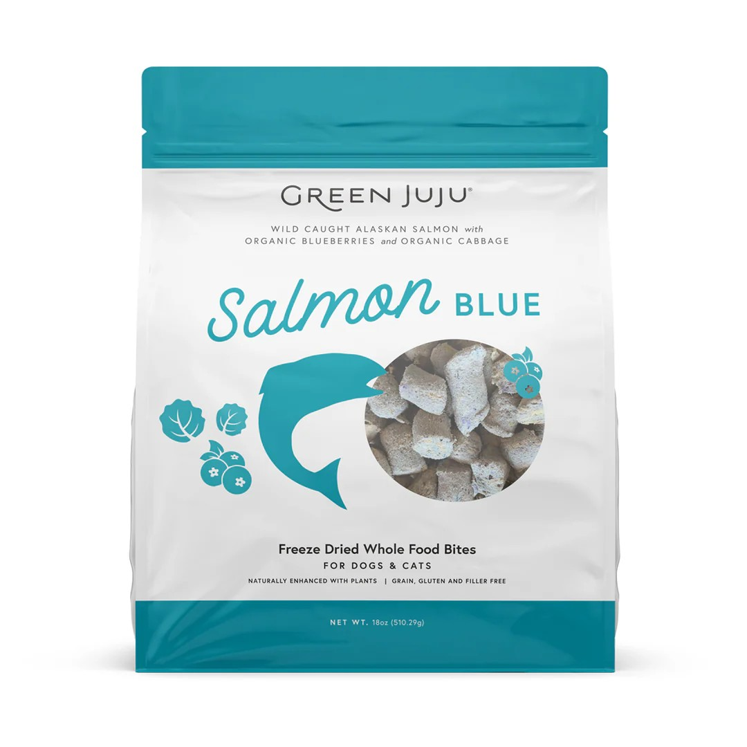 Green Juju Salmon Blue Freeze-Dried Whole Food Bites For Dogs & Cats
