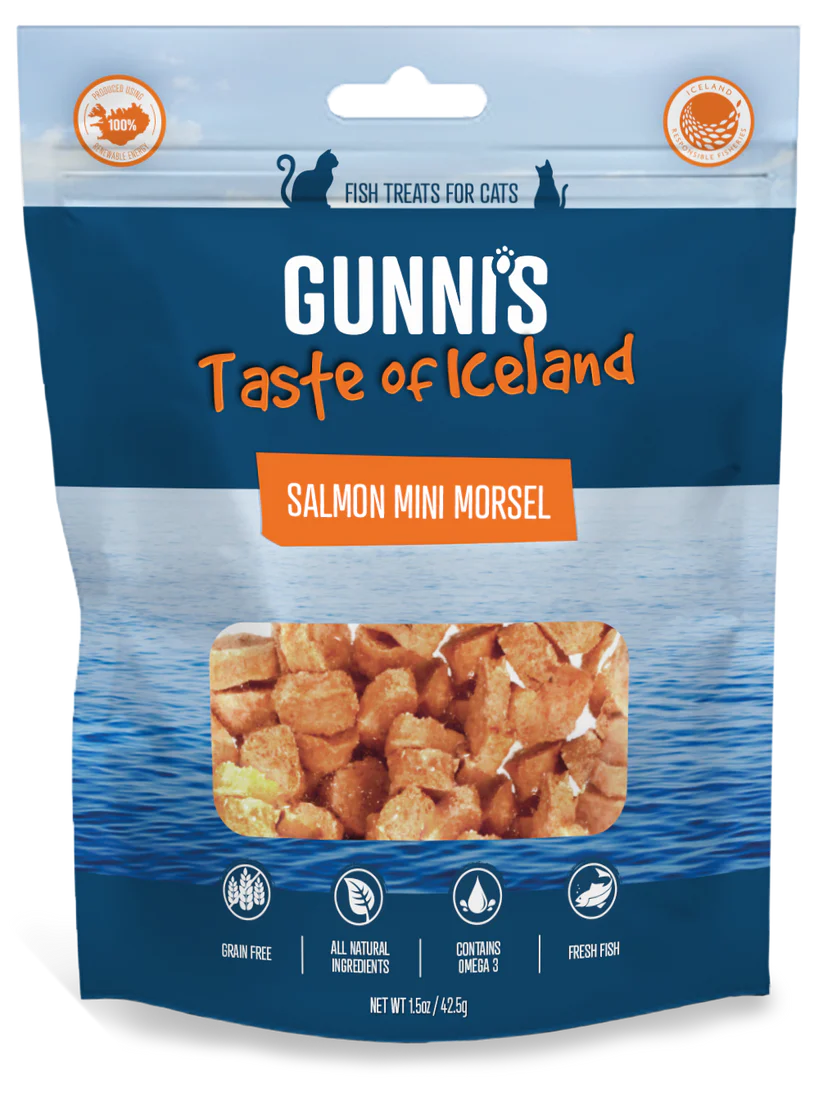 Gunni's Taste of Iceland Salmon Mini Morsel Cat Treats 1.5oz