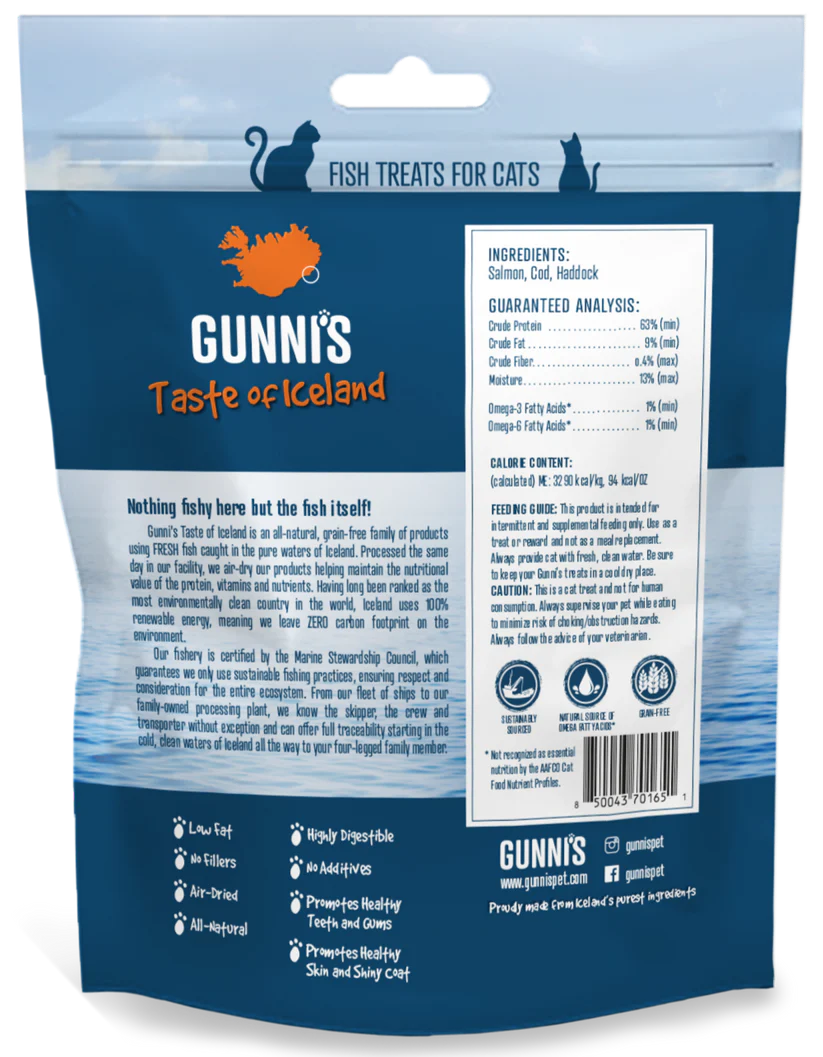 Gunni's Taste of Iceland Salmon Mini Morsel Cat Treats 1.5oz