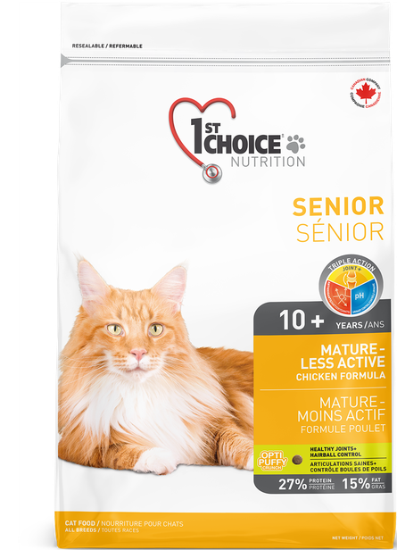 1st Choice Senior Mature Less Active Chicken Cat Dry Food