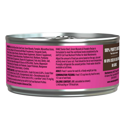 RAWZ Solutions Senior Beef Green Mussel & Pumpkin Wet Cat Food