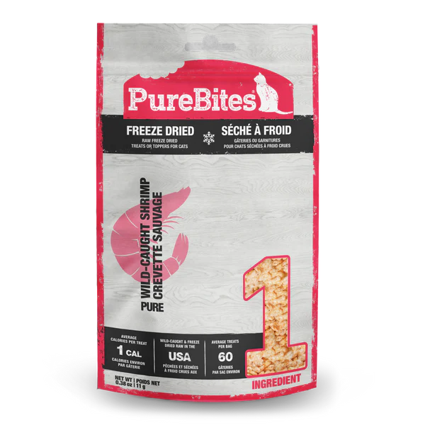 PureBites Wild-Caught Shrimp Freeze Dried Cat Treats