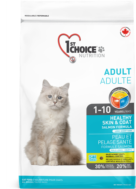 1st Choice Adult Healthy Skin and Coat Salmon Cat Dry Food