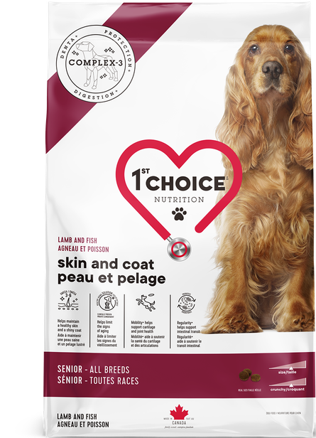 1st Choice Senior Skin and Coat All Breed Lamb Formula Dog Dry Food