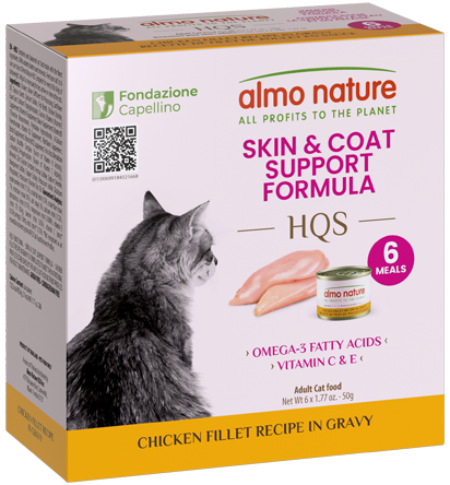 Almo Nature HQS Skin & Coat Care Chicken Fillet Recipe In Gravy Cat Wet Food