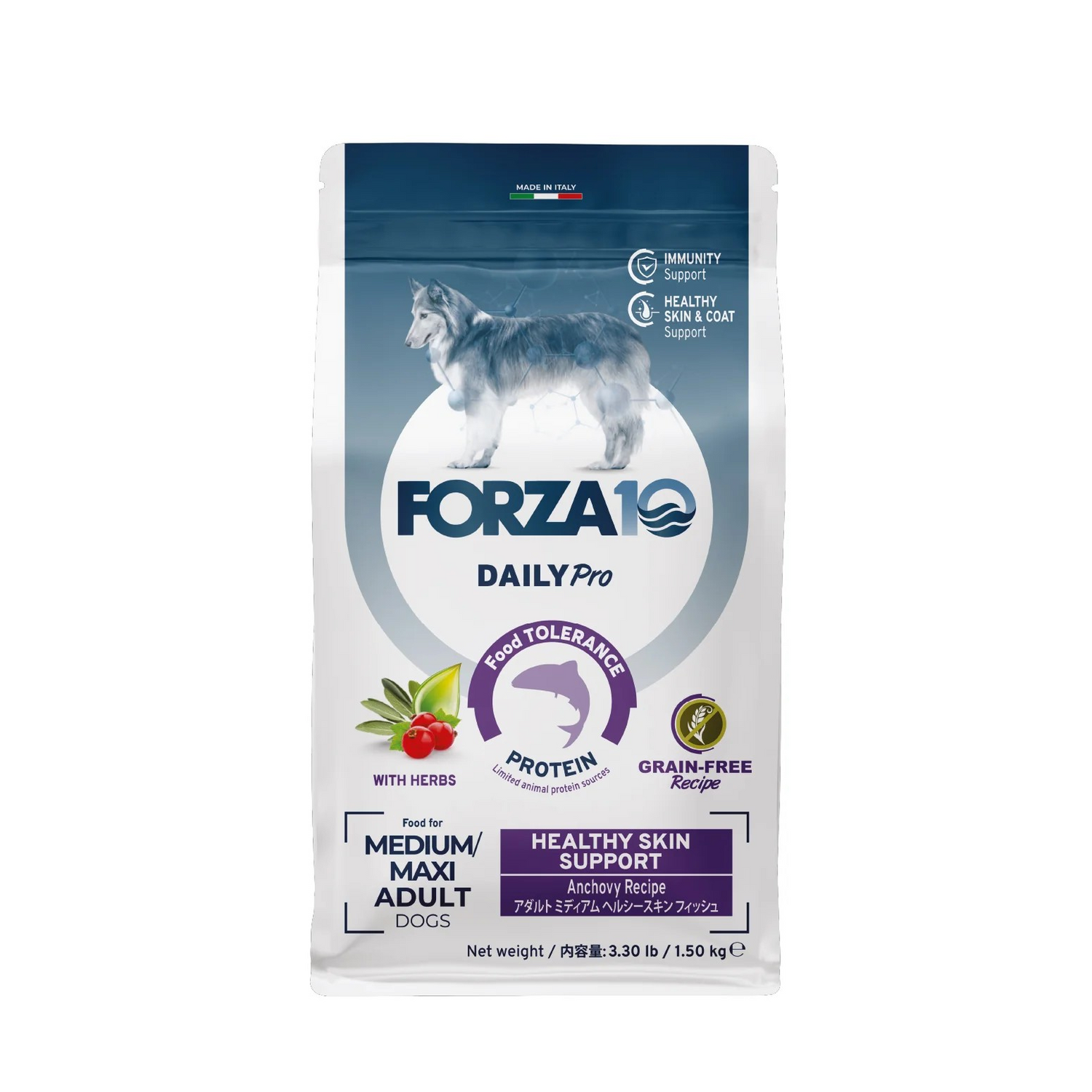 Forza 10 Daily Pro Healthy Skin Support Medium/Max Adult Dog Food