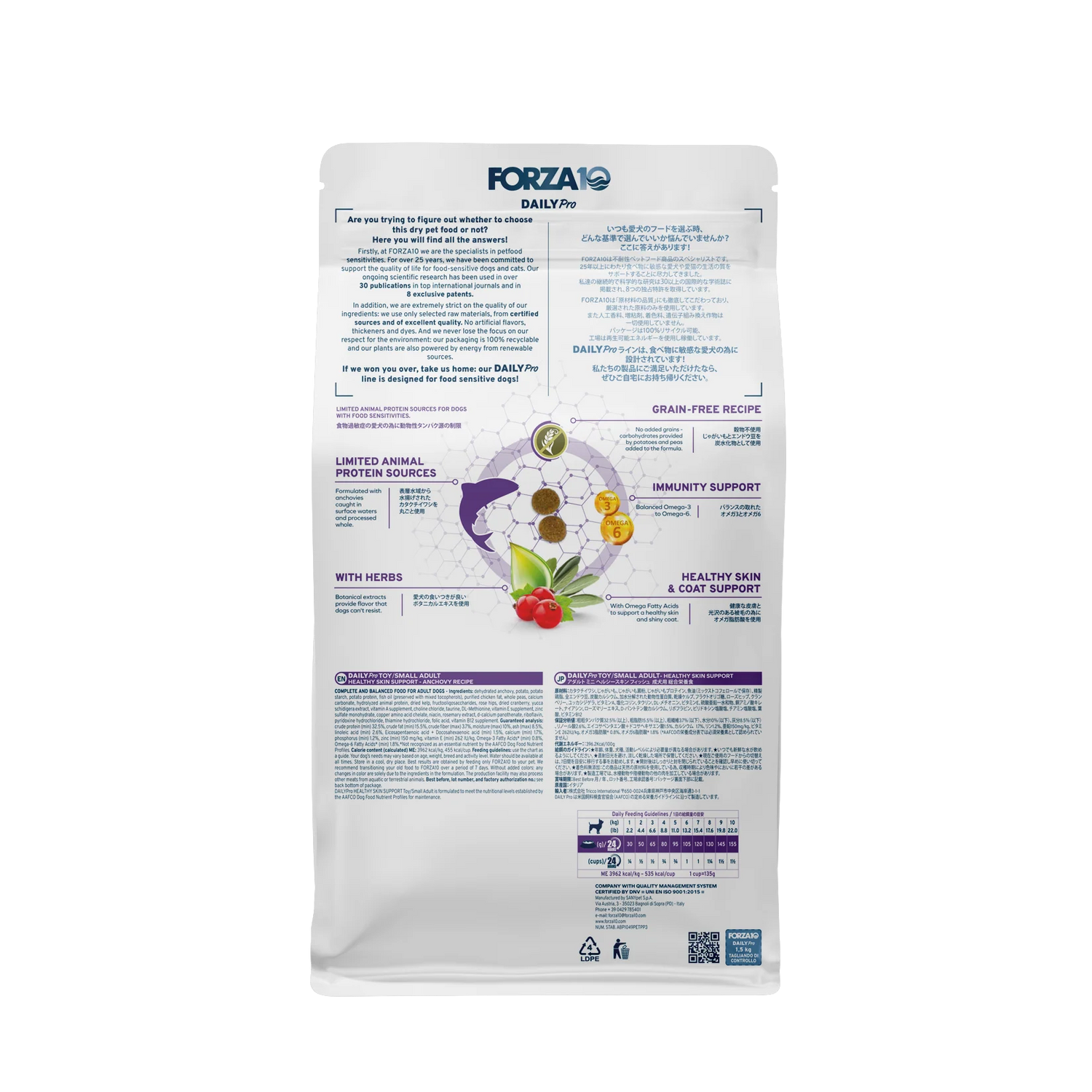 Forza 10 Daily Pro Healthy Skin Support Toy/Small Adult Dog Food 3.3lb