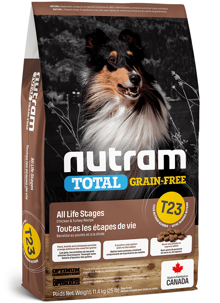 Nutram Total T23 Grain Free Chicken and Turkey Dry Dog Food
