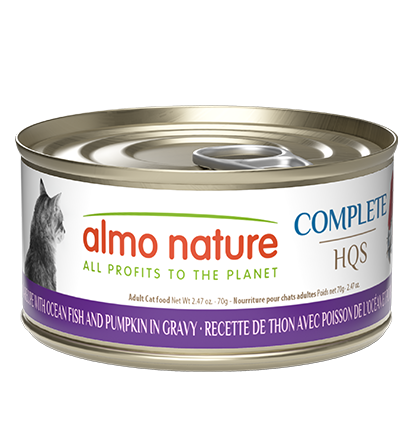 Almo Nature Complete HQS Tuna Recipe with Ocean Fish Pumpkin in Gravy Cat Wet Food