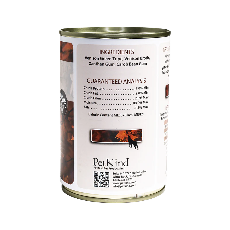 Tripett Green Venison Tripe Formula Dog Wet Food