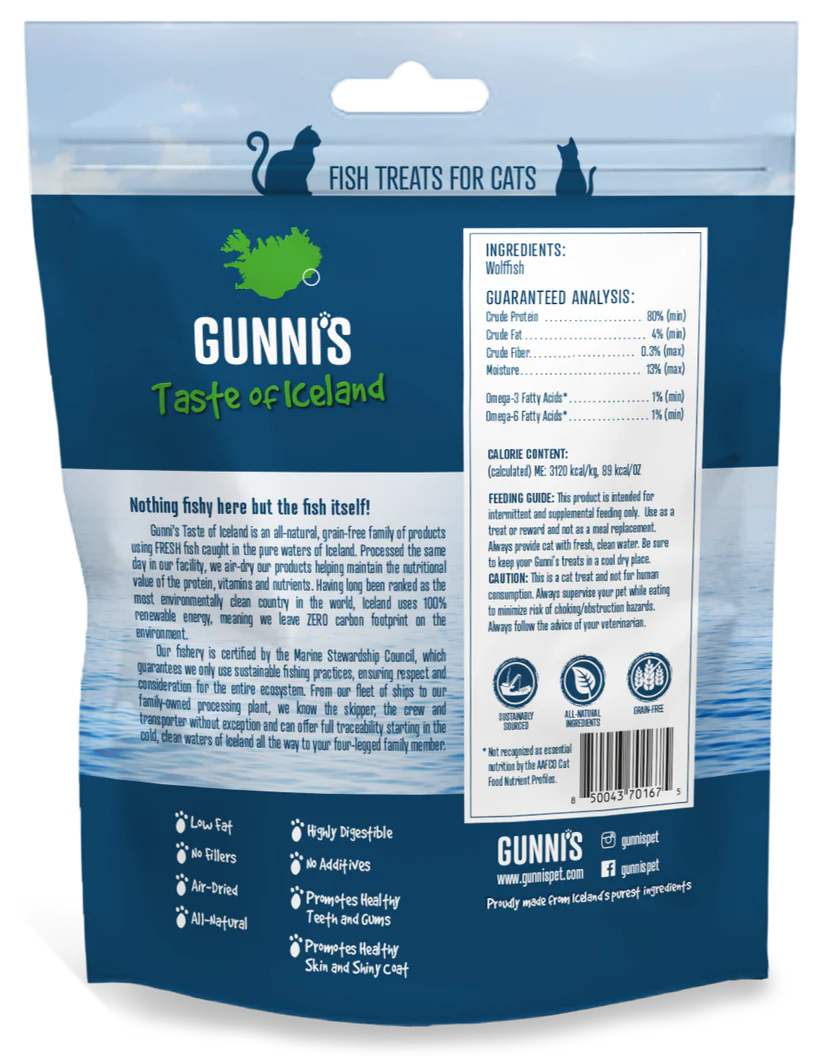 Gunni's Taste of Iceland Wolffish Mini Morsel Cat Treats 1.5oz