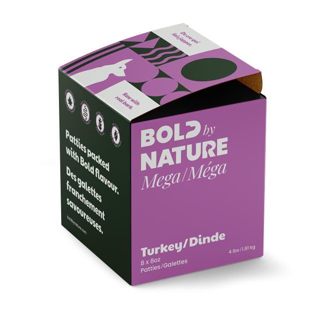 Bold By Nature Mega Dog Turkey Patties